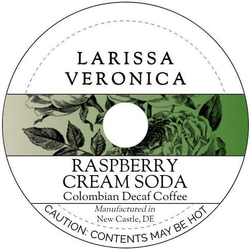 Larissa Veronica Raspberry Cream Soda Colombian Decaf Coffee (Single Serve K-Cup Pods) (Gourmet, Naturally
