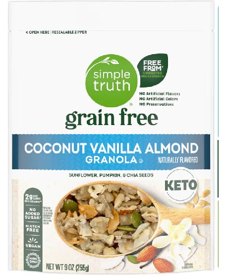 Generic Grain Free Coconut Vanilla Almond Sunflower, Pumpkin and Chia Seeds Granola Cereal