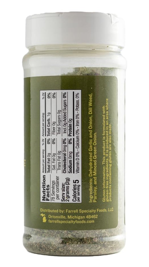 Dairy Free Ranch Mix by Farrell Specialty Foods, 5.5 oz - Vegan, No Sodium, Delicious Salad Dressing & Dip