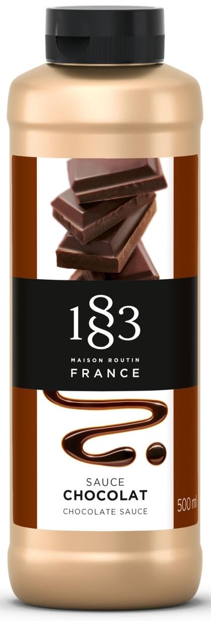 1883 Chocolate Sauce Rich, Authentic French Dessert Sauce 500ml Bottle Ideal for