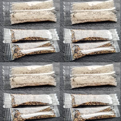 All Natural Sea Salt and Pepper Assortment - Biodegradable Compostable Euro Stick