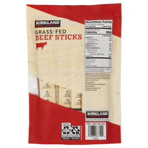KIRKLAND 1.15 oz, 12-count Signature Grass-fed Beef Sticks