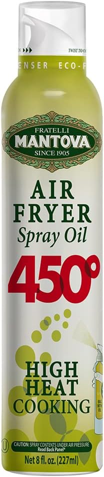 Mantova Air Fryer Spray 450F Smoke Point - All-Natural High-Heat Cooking Oil