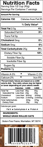 1 Gluten-Free Prairie Oatmeal, Certified Gluten Free Purity Protocol, Non-GMO, Vegan, Pound