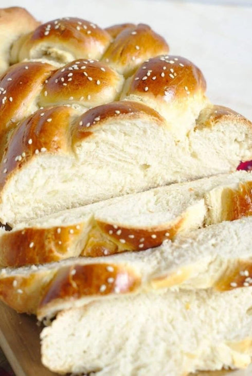 Generic Traditional Braided Egg Challah Bread With Sesame Pack Of 3