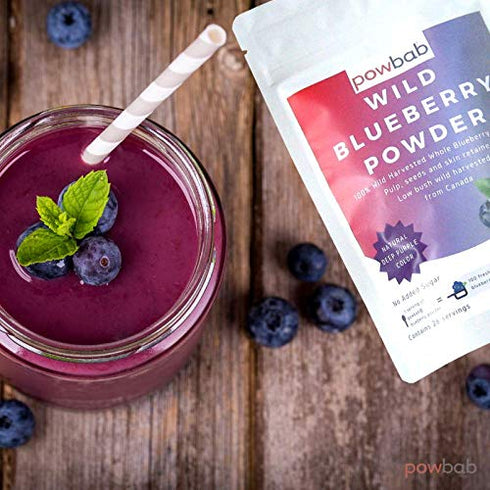 100% (6 oz). Bilberry. powbab Wild Blueberry Powder: Whole Wild Blueberries Canada Grown. Not from Freeze Dried