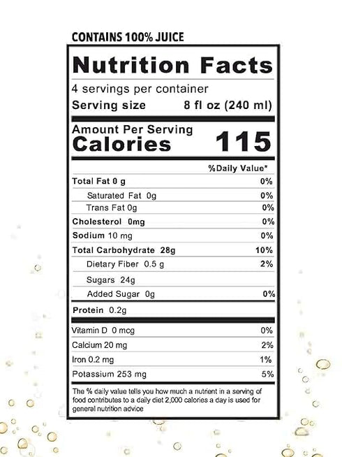 33.8 Oz (6 Pack) Anna and Sarah Organic Apple Juice - Glass Bottle No Sugar, No Artificial Colors, No Preservatives, No