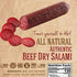 1.5 Lb Alef Beef Salami Evreyskaya (Jewish) - Cured Charcuterie Meat, Perfect Hard Salami For Deli & Charcuterie Boards