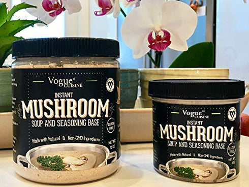 Vogue Cuisine Mushroom Soup & Seasoning Base, Low Sodium & Gluten Free, 12 oz