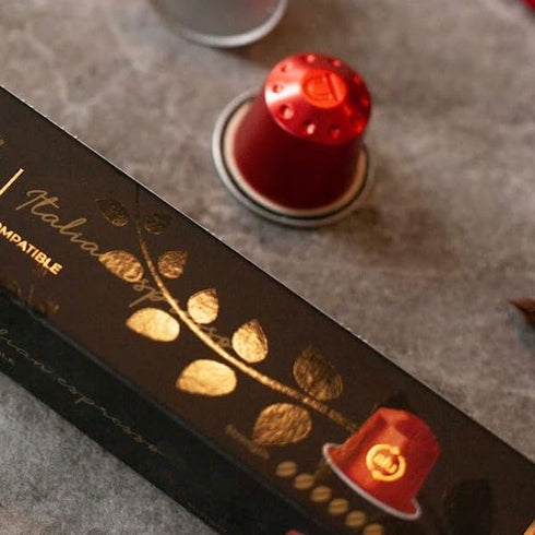 100 100% Roma Strong Espresso for Nespresso | Bold Aluminum Capsules | Extra Dark and Intense Italian Flavor |
