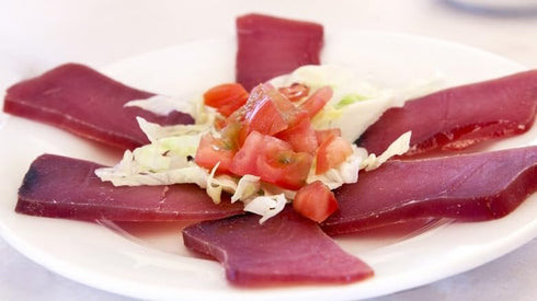 8.8oz (250g) pack Mojama Whole Yellowfin Tuna Fillet, Traditional Spanish Dry-Cured Tuna Loin with Sea Salt, Rich Umami