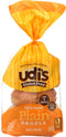 Udis Gluten Free Plain Bagel 4 Ct (Pack of 3) 14oz Each