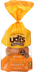 Udis Gluten Free Plain Bagel 4 Ct (Pack of 3) 14oz Each
