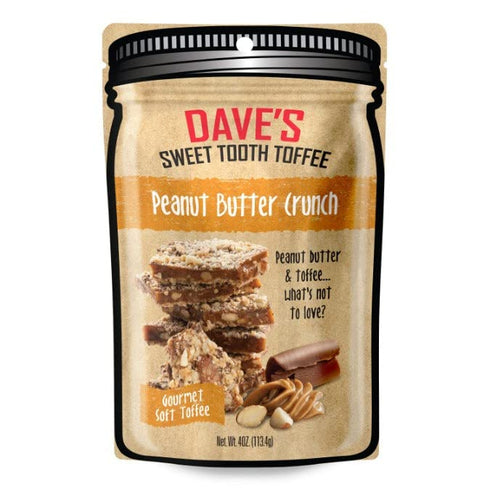Set (4 oz. 3) Dave's Sweet Tooth Toffee - Peanut Butter Crunch Toffee Gift x - Homemade & Handmade Peanut Butter