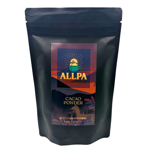 Allpa Peruvian Cacao Powder 8 oz, 100% Pure Unsweetened Single Origin Cacao