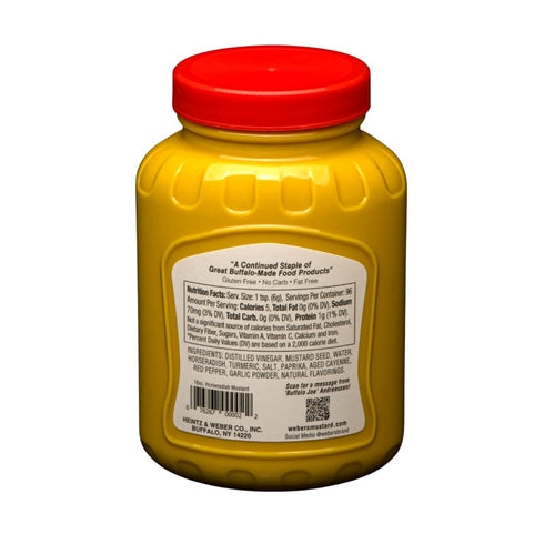 Weber's 16oz (2-Pack) 1922 Horseradish Mustard - | | Buffalos Iconic Mustard Since | Limited-Edition Buffalo Bills
