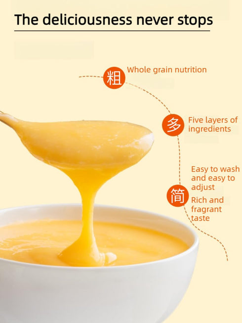 500g Yam Pumpkin Millet Powder, Jar, Natural Grain Breakfast Drink, Instant Rice Paste, Easy to Brew, Smooth & Sweet