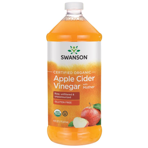 Swanson Certified Organic Apple Cider Vinegar with Mother 16 fl Ounce (1