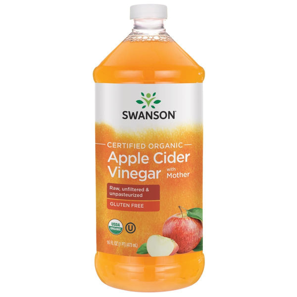 Swanson Certified Organic Apple Cider Vinegar with Mother 16 fl Ounce (1