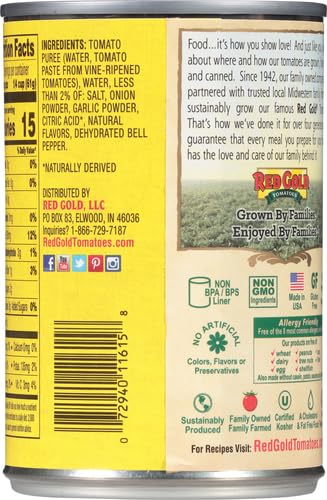 15 oz, 3-Pack Red Gold Tomato Sauce