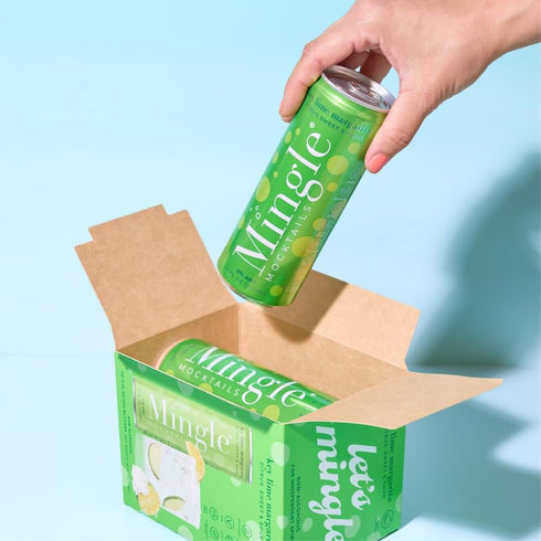 12 (12 -pack 12 oz Mingle Mocktails Non Alcoholic Cocktails | Mingle Key Lime Margarita cans of fl cans)