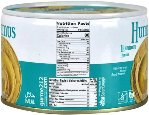 Generic 212 Hummus 14.11 oz, Pack 4 Gourmet Classical with Extra Virgin Olive Oil, Gluten Free, Vegan, Halal, Ready