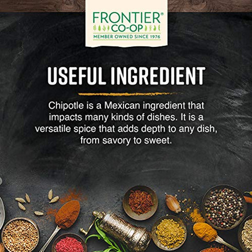 Frontier Co-op Ground Chipotle, 1 lb - Dried Smoked Peppers, Rich Aroma for Southwest & Mexican Foods