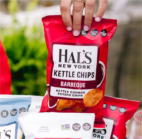 Hal's New York Pack, 10 2 Oz (Pack 10) Kettle Cooked Potato Chips and Popcorn, Variety Flavors