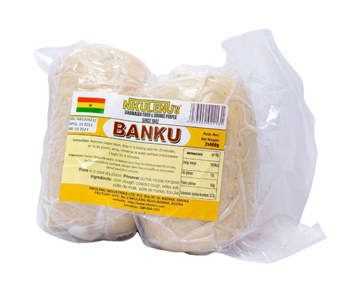 Generic NkuleNu Authentic Banku, Gluten Free, Pre-Cooked Corn and Cassava Dough, Ready to