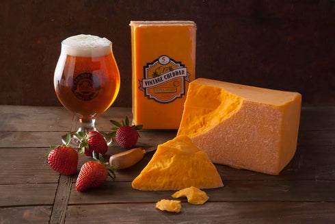 5 (4) 8 oz Aged Yellow Cheddar Cheese - Years | Pieces | Extra Sharp, Bold & Tangy Authentic Wisconsin Cheddar Cheese