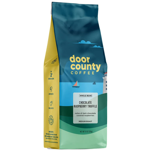 Door County Coffee Chocolate Raspberry Truffle Flavored Whole Bean - 10 oz