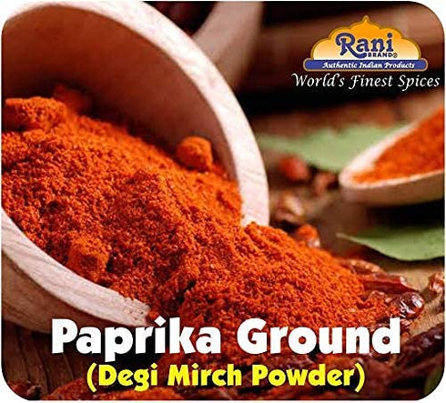 Rani Paprika (Deggi Mirch, Low Heat) Spice Powder, Ground 16oz (1lb) 454g PET Jar, All Natural, Salt-Free, Vegan, No