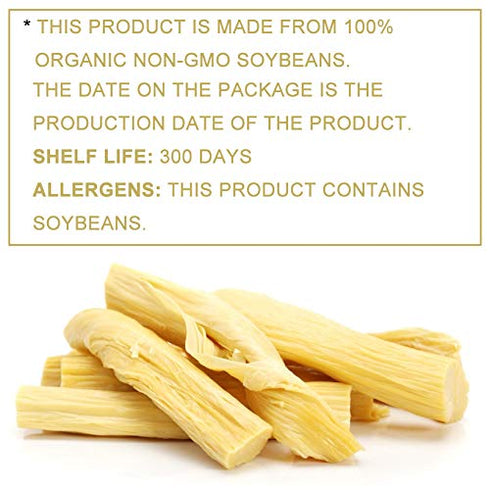Noble Createaprototype (17.6oz/500g) (17.6) Dried Beancurd Sticks, Non-Gmo Soybean Curd Skin, Natural Asian Tofu, Dried