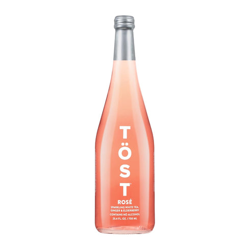 TOST Rose Sparkling White Tea, Ginger and Elderberry, 25.4 FZ