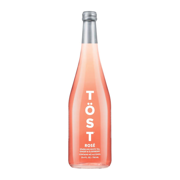 TOST Rose Sparkling White Tea, Ginger and Elderberry, 25.4 FZ