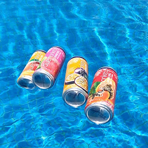 11.2oz (330ml) 12 Pack Blue Monkey Sparkling Mango Juice - Real Fruit Juice, No Sugar Added, All Natural, Lightly