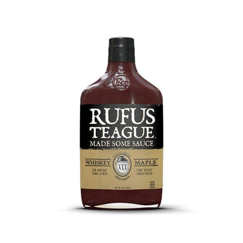 Rufus Teague Whiskey Maple BBQ Sauce, Kosher, Gluten Free & Non-GMO, 15.25