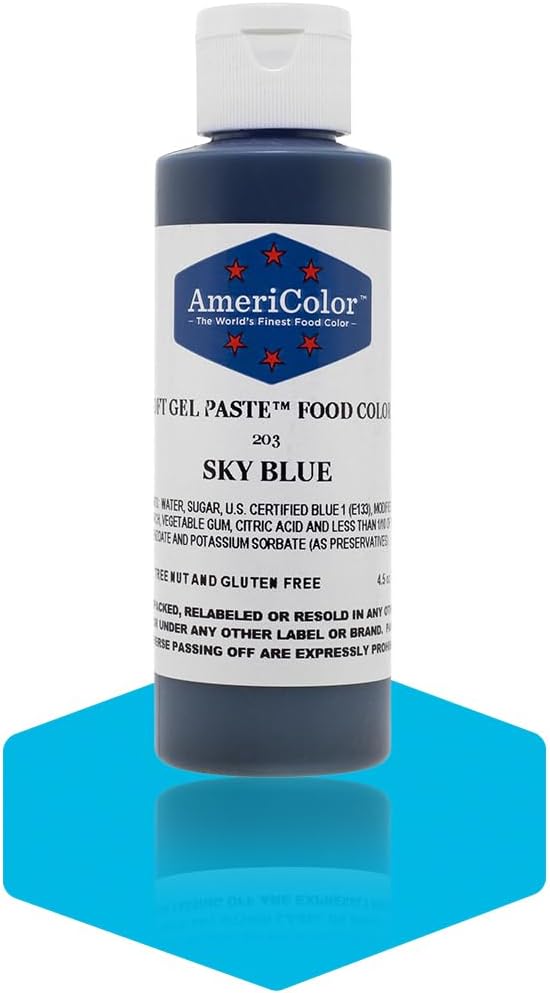 Americolor Soft Gel Paste Food Color, 4.5-Ounce, Sky Blue