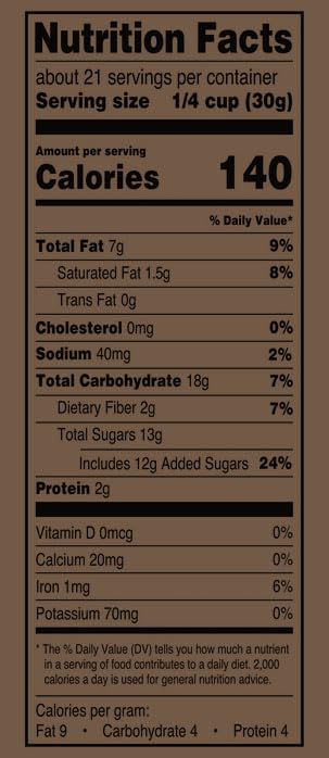 Generic 22oz Granola Breakfast Cereal with Yogurt Covered Cranberries, Crunchy Clusters, Dried Cranberries, Walnuts