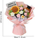 Generic 2026 Graduation Crochet Flower Bouquet Knitted Grad Doll,Handmade Crochet Flower Bouquet with Sunflower