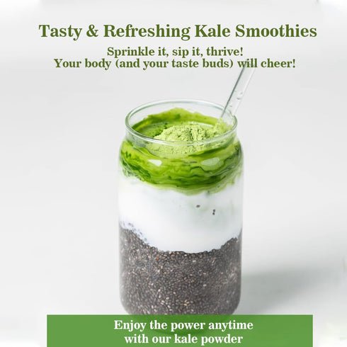 Fraunitsh 10oz(283g), (10oz) Kale Powder, Pure Kale Vegetable Powder, Fresh Powder for Juice, Smoothie, Green Drinks
