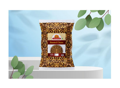 GHOTARAM Chana-350g*1Pack Chana Chickpeas Bhuna Roasted Desi Bhungade Bhungda With Skin, Unsalted Roasted Bhuna Chana