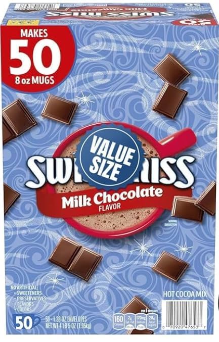 Elesbo 22 Milk Chocolate Hot Cocoa Mix Packets, 50 ct. (1 pack)