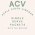 Packets Packets, Packets 25 Pack Packets (0.5 1 Packet) Apple Cider Vinegar ACV Individual Single Serve Apple Cider