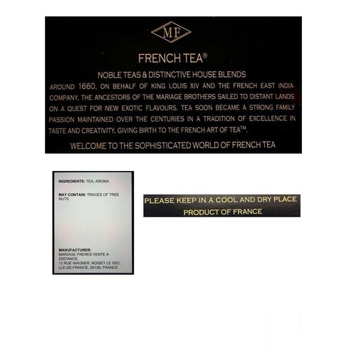 Mariage Frres (T918-0100) 100g 3.5oz (1 Pack) Mariage Freres - Marco Polo - Black Loose Leaf Tea - Paper Pouch