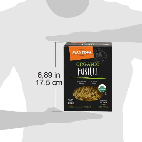 100% 16 Oz (Pack 6) Mantova Italian Organic Spirali Pasta - Durum Semolina Organic Rotini - Of - Product Of Italy