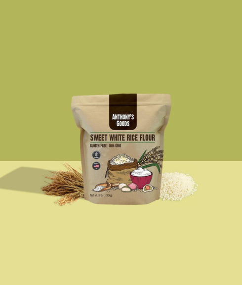 3 lb, Anthony's Sweet White Rice Flour, Glutinous Rice Flour, Gluten Free, Non GMO, Product of the USA