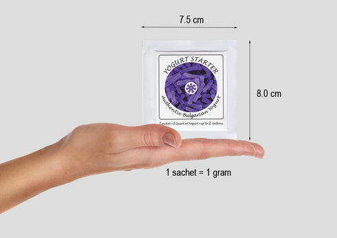 Yogurt Starter Cultures, Pack of 12 Freeze-dried Culture Sachets for Authentic Bulgarian Yogurt