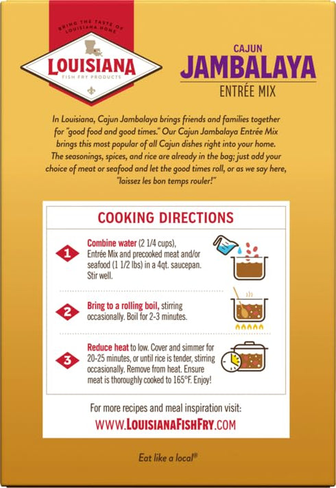 8 oz (Pack 12) Louisiana Fish Fry Products Cajun Jambalaya Entree Mix