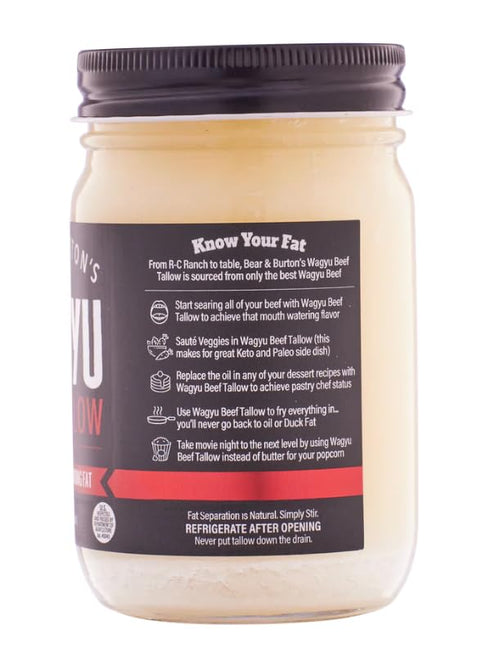 Generic 10 oz (1 Bear and Burtons Wagyu beef Tallow jar)